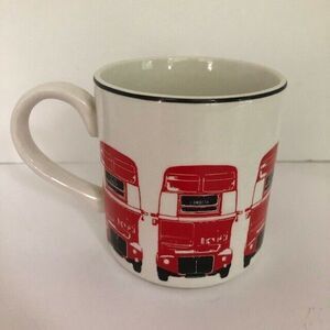 London Scenes Midwinter Staffordshire England Double Decker Bus Tea Coffee Mug